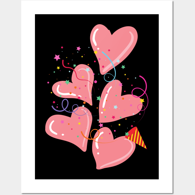 Birthday Heart Gift Wall Art by Meoipp